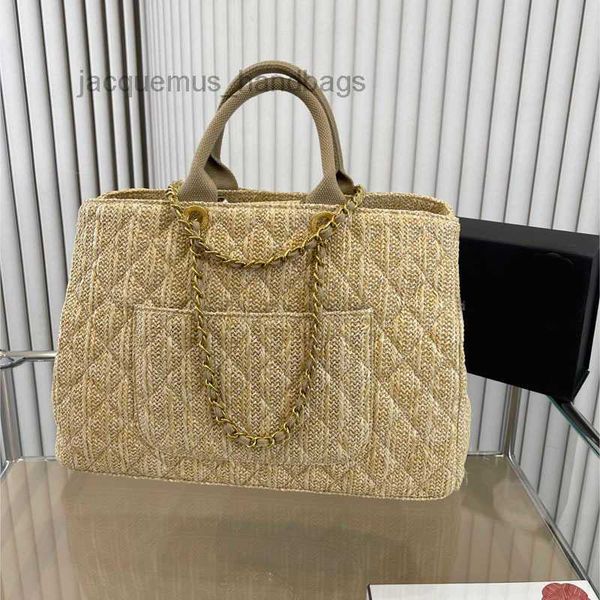 

ch an el beach bags tote bag women summer straw bag totes bags chain bag handbags designer womens classic single shoulder handbag 230201