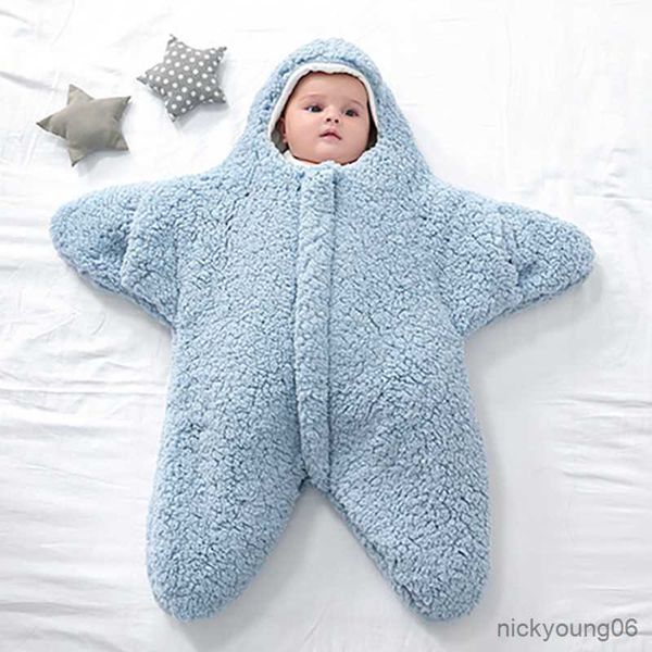 

sleeping bags baby bag 0-6months carrycot for newborn starfish infant swaddle wrap winter warm children sleepwear r230614