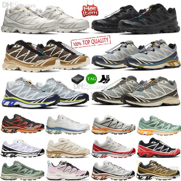 

with box xt6 advanced running shoes mens white blue black mesh wings 2 white blue red yellow green men women xt 6 trainers outdoor sports sn