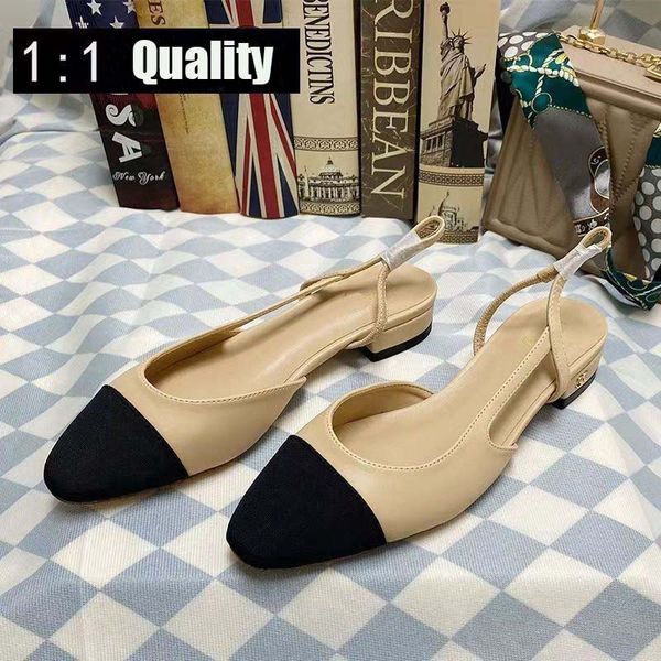 

Designer brand sandals high-heeled fashion casual shoes dress shoes sandals new round toe with dust bag apricot heel 6.5CM size 35-41, #1