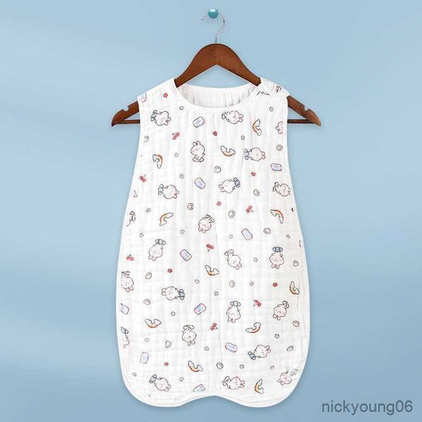 

sleeping bags cotton 6-layer gauze baby bag summer vest type child pajamas style soft breathable quilt r230614