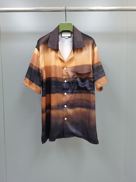 

2023 summer new wonderful mens designer beautiful color printing shirts - us size shirts - mens designer button short sleeve shirts, White;black