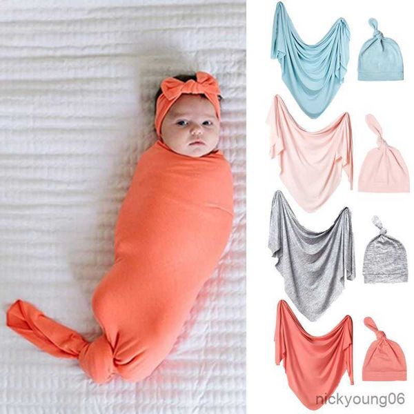 

sleeping bags month baby blanket hat set boys girls swaddle wrap newborn props bedding receiving bag r230614