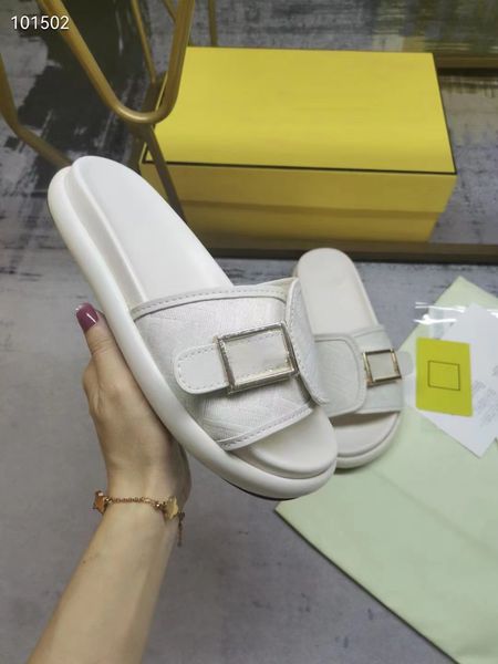 

2023 fashion women men sandal luxury designer lady gentlemen colorful canvas letter anatomic leather slide 6 style model 35-42, Black