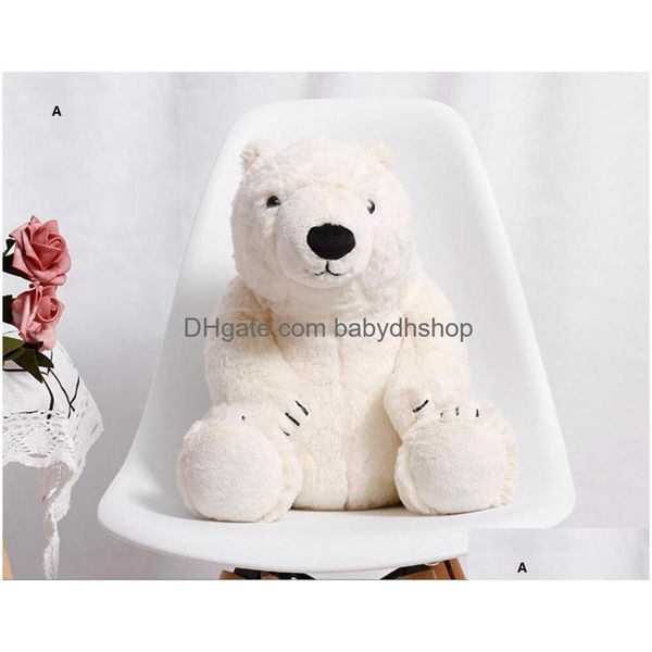 

stuffed plush animals white polar bear cute bears size 30 to 35cm kids sitting pillow toy soft toys gifts