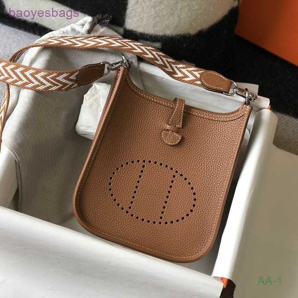 

designer bag 2023 evelynbag leather bags h small real tote genuine casual cowhide hollow out litchi pattern shoulder crossbody women's