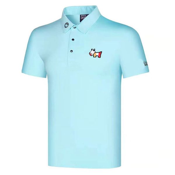 

summer men's golf clothing short sleeve t-shirts black or red colors golf outdoor leisure polos sports shirt, Black;blue