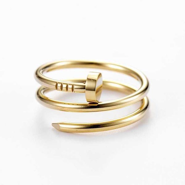 

high version carti nail ring couple's same cool style double layer diamond spiral titanium steel index finger handpiece uruv, Silver