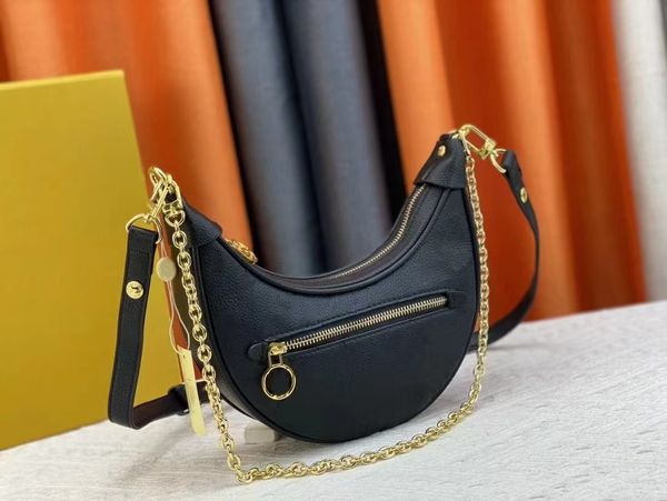 

original ladies messenger embosed shoulder bag m81166 m81098 moon bag nicolas ghesquiere croissant handbag half-moon baguette bag 23 underar