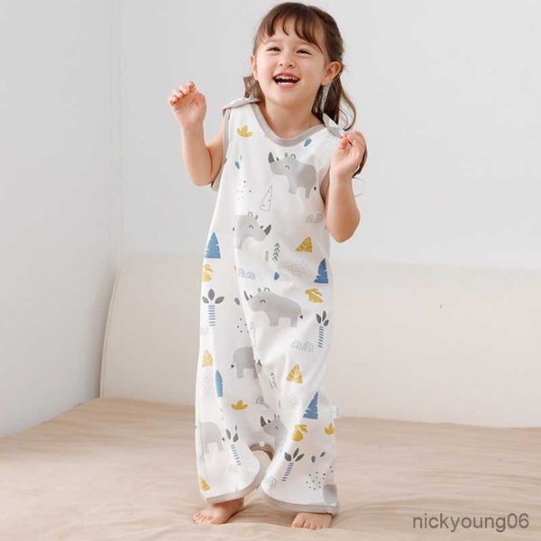 

sleeping bags summer cotton children infant baby bag sleeveless sleepwear kids anti kick quilt r230614