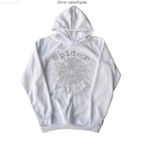 

craftsmanship men's hoodies sweatshirts 2023 white sp5der men women web graphic quality spider 555555 heavy fabric young thug y2k stree, Black