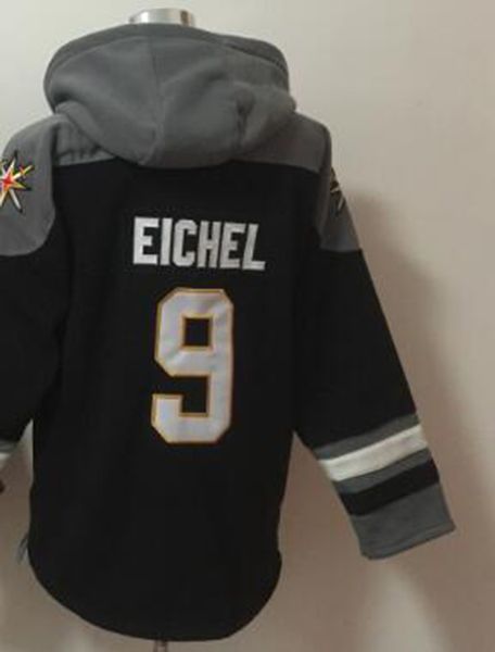 

vegas #9 jack eichel fans hoodie american ice hockey pullover, Black