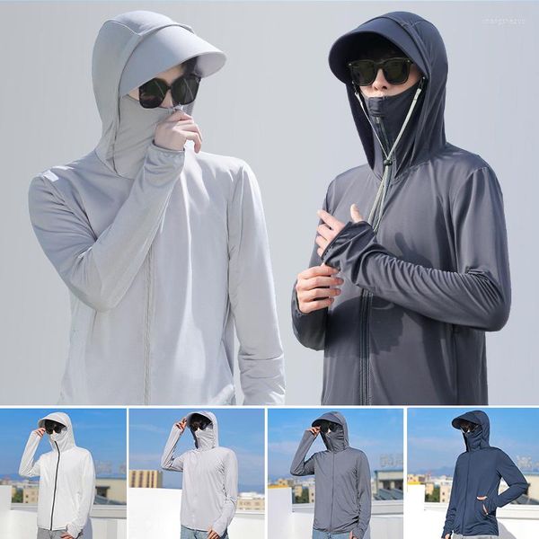 

men's jackets men's jackets 2023 summer upf 50 uv sun protection skin coats men ultra-light sportswear hooded outwear windbreaker, Black;brown