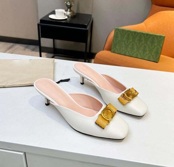 

summer printing leather sandals flat bottom buckle latch party wedding sandal paris fashion brand slipper designer women high heel sandals, Black