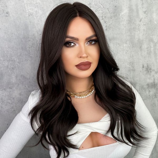 

europe and the united states cross-border lace wigs lace wigs in front of hand woven long curly hair wig headsets, Black;brown