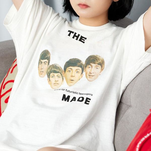 

23ss new woman men's t-shirts portrait memorial band printed tee classic hip hop casual summer short sleeve fashion breathable high str, White;black