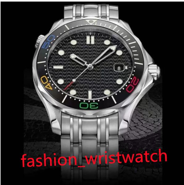 

men mens rio2016 self winding automatic watches movement mechanical steel orologio limited edition sapphire luminous skyfall 300m wristwatch, Slivery;brown