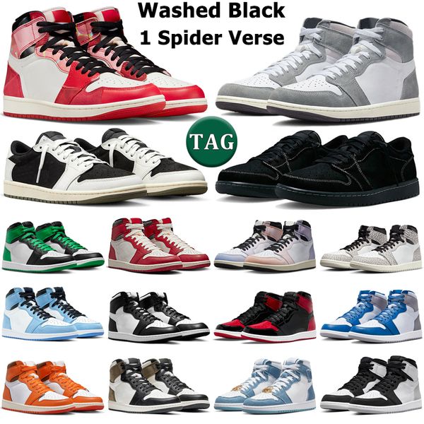 

1 basketball shoes men women 1s low olive washed black phantom spider verse lost and found lucky green patent bred dark mocha mens trainers