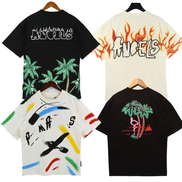

2023new men's and women's t-shirts street graffiti high street hipster blouses, White;black