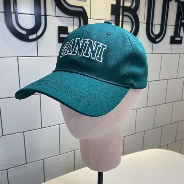

ball caps europe and america ganni large brim embroidered sun protection baseball cap for men women trend street fashion hat 230408, Blue;gray