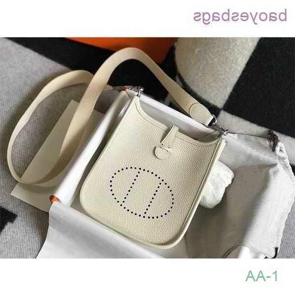 

designer bag tote h 2023 evelynbag bags real genuine leather totes hand sewn wax thread mini women's single shoulder messenger togo wit