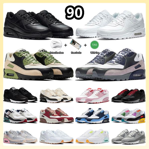 

mens womens 90 90s running shoes triple black triple white gum bacon unc lahar escape vast grey pink light smoke grey swingman valentines da