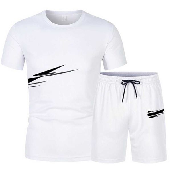 

2023 new basketball tracksuit set men t shirt shorts sets summer sportswear jogging pants streetwear tshirt suit designer shirt tem9, Gray