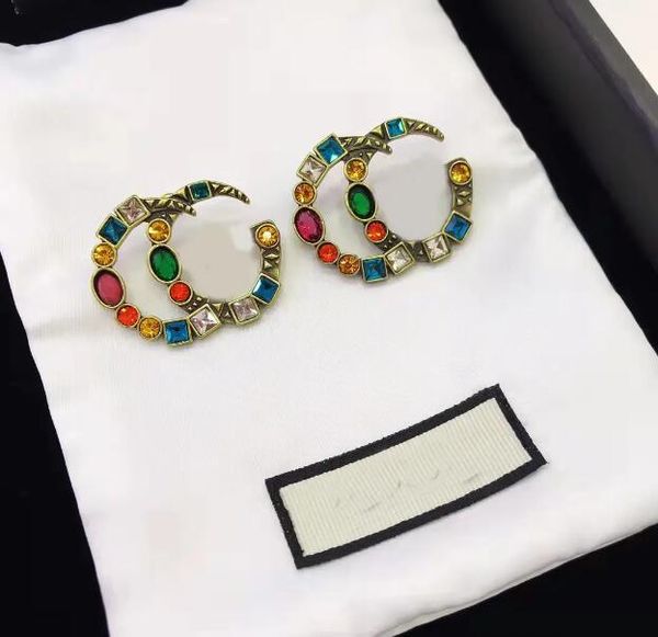 

designer jewelry hoop earrings colored diamond earrings for women as wedding gifts, Golden;silver