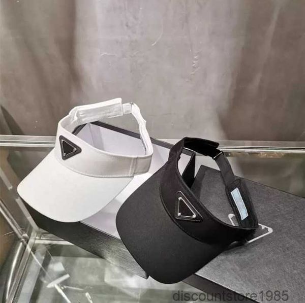 

classic empty cap casual summer visor sun mens designers hat sports women golf tennis outdoor beach headband, Blue;gray