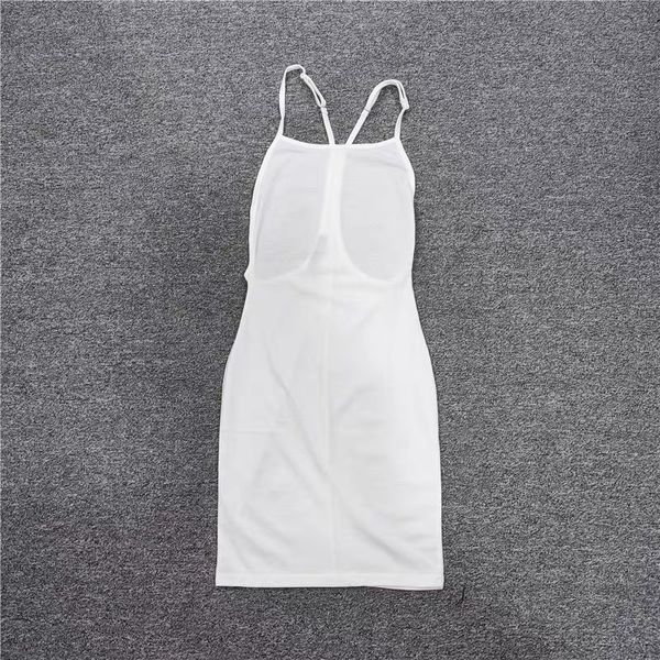 

summer thin white tight skinny slip dress slim wrap hip racerback dress summer, Black;gray