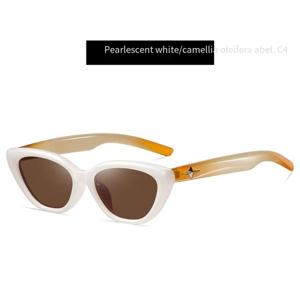 

cat's eye sunglasses 1.1tac full-frame polarized glasses ladies tr prevention ultraviolet sunglasses, White;black