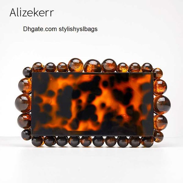 

totes beads acrylic box evening clutch bag women 2021 elegant designer luxury gold sequin novelty purses and handbags wedding party