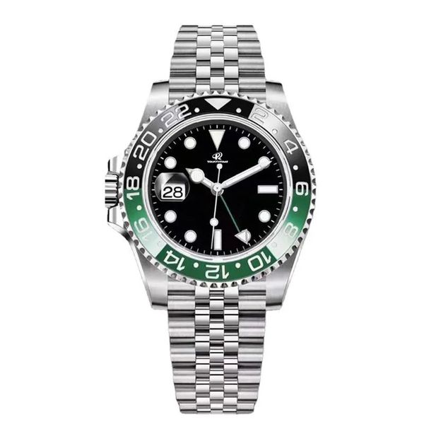 

watch men's watch 40mm automatic 2813 movement watch starbucks bluesy dual tone men's watch glide lock stainless steel orologio di, Slivery;brown