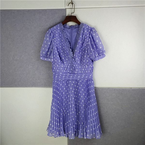 

casual dresses s/elf-portrait chiffon mini dress v neck short sleeve a-line dress for women new, Black;gray