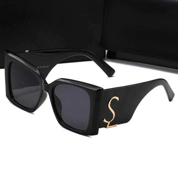 

large frame glasses women man fashion sunglasses classic letter luxury goggle driving sunglasses eyeglasses 8 colors with original box, White;black