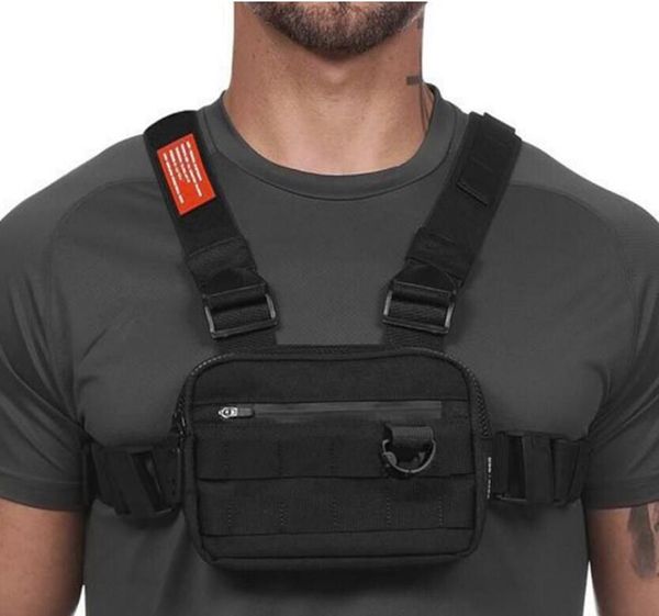 

men chest pack trend tactical tooling vest bags nylon waterproof chest rig bag multifunctional storage bags