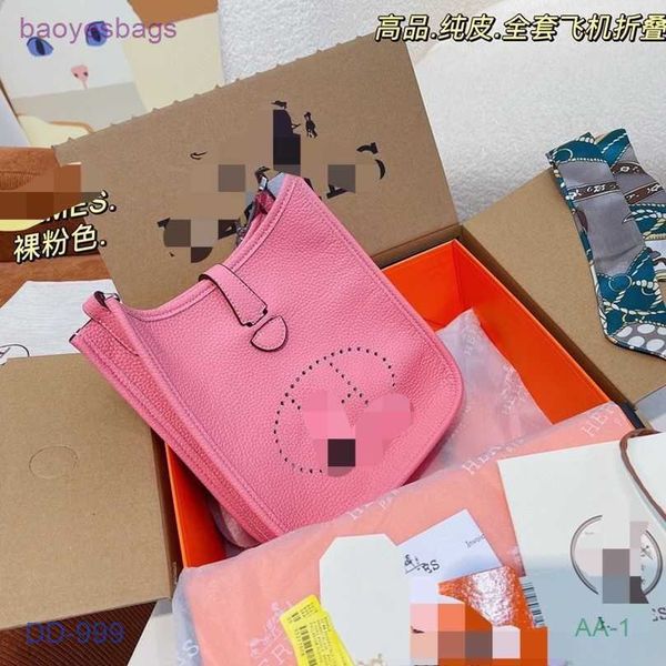 

designer bag cowhide evelynbag bags totes 2023 h family layer crossbody women's litchi pattern mini fashion purse with 2k74