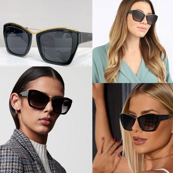 

acetate cats eye frame lady sunglasses luxury designer classic femininity temple delicate logo 100% uva/uvb 02ys lunettes de soleil, White;black