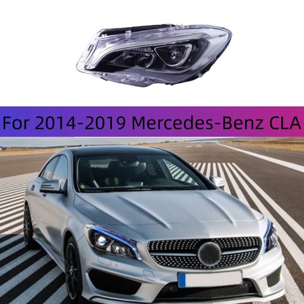 

car styling for 20 14-20 19 mercedes-benz cla headlight assembly led blue drl turn signal auto accessories