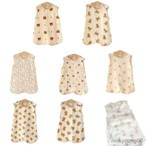 

sleeping bags baby bag summer vest wearable sleepbags infant print kickproof children's sleepwear belly protective quilts r230614