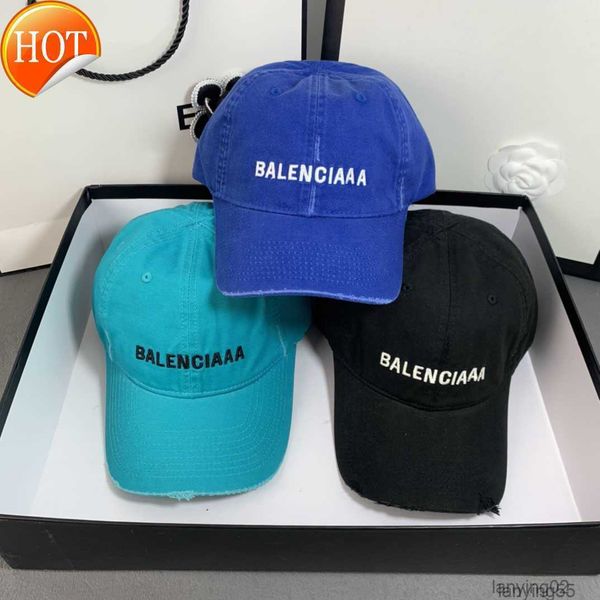 

ball caps couple sports designer cap outdoor travel sunscreen distressed letters casquettec14v, Blue;gray