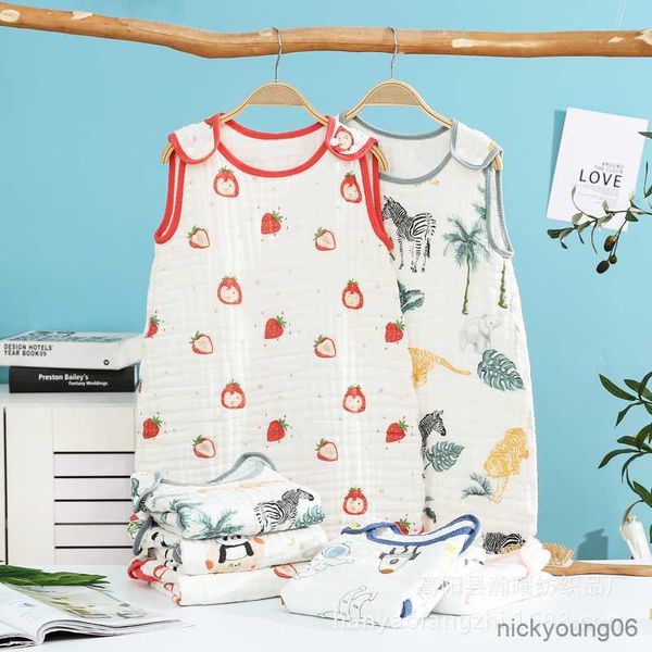 

sleeping bags wizinfant baby bag 4/6 layers baby swaddle bamboo cotton print vest sleep for 0-2 newborn r230614
