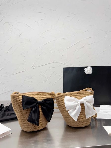 

designer bag women's fashion summer straw bag casual handbag bow design bag