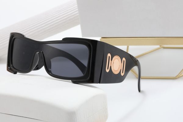 

one piece luxury sunglasses, women's logo, headwear, uv resistant uv 400 wide leg outdoor sports metal accessories for men and women, White;black