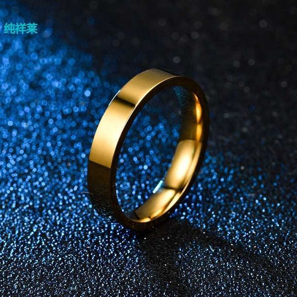 

original boutique card nail ring for men and women simple plain high grade cold individualized light luxury titanium steel jewelry, Silver