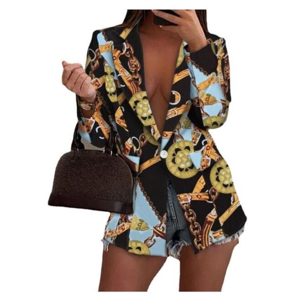 

woman printing plaid blazer autumn winter outwear casual jackets female slim single button coat for girl s-3xl, White;black