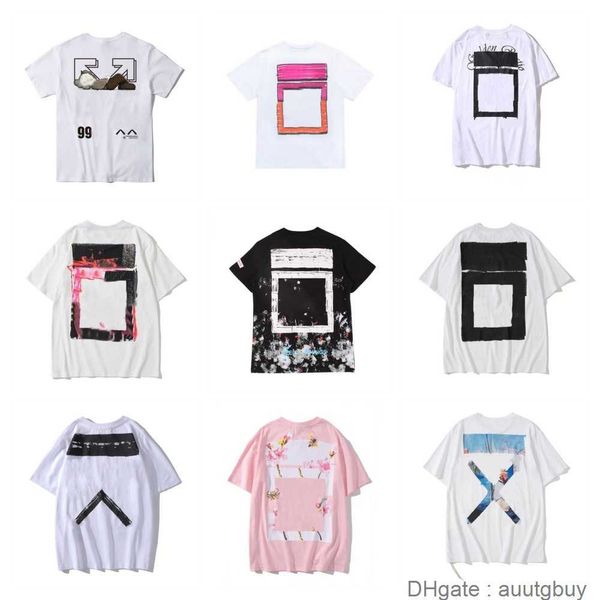 

offs designers mens man womens t shirts men tees summer hip hop t-shirts letter polo shirt skateboards white short sleeves high street 2023, White;black
