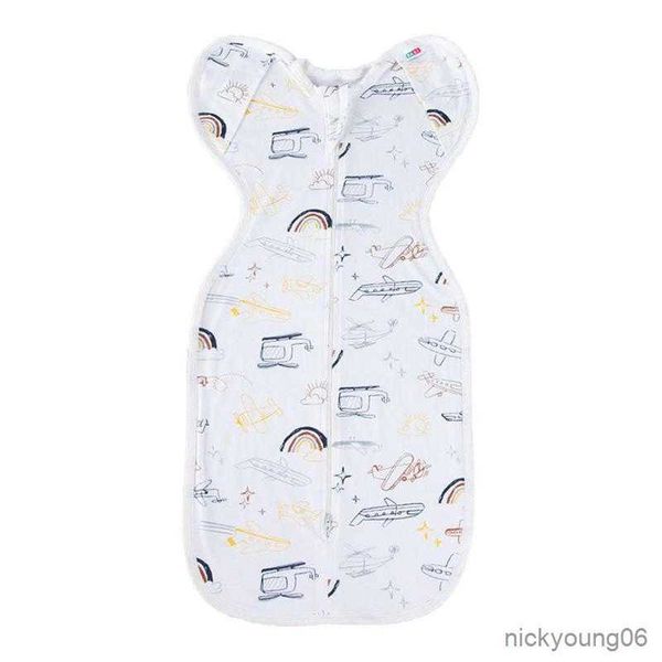 

sleeping bags infant bag sleepwear design anti startle skin-friendly cotton zipper turned sleeve r230614