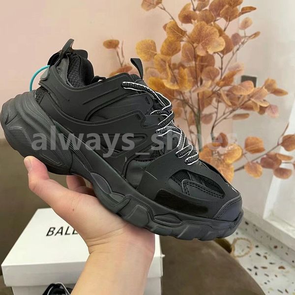 

luxury brand designer casual shoes men women track 3 3.0 triple white black sneakers tess.s. gomma leather nylon printed platform trainers 3