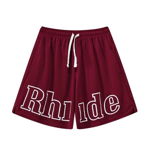 

men's pants designer short rhube fashion casual clothing beach shorts rhude american high street sports mens out wear brand loose hip h, White;black
